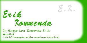 erik kommenda business card